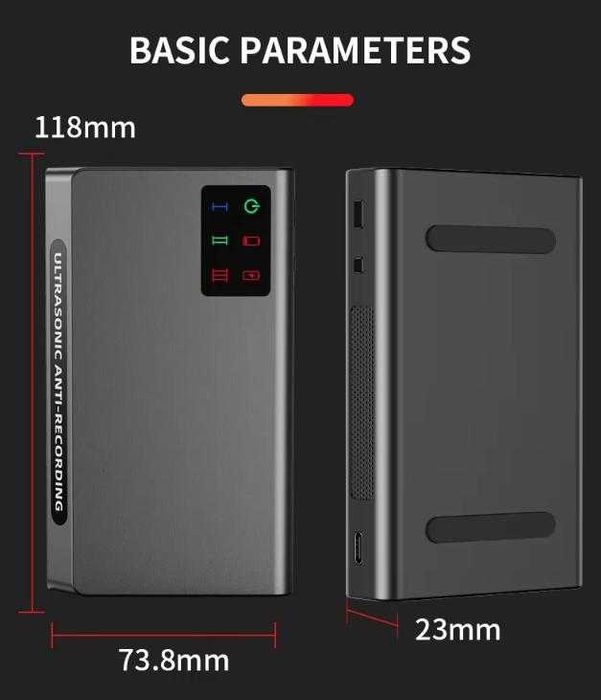 Jammer Блокер Подслушване Анти-Запис на Смартфон Гласов Заглушител GSM