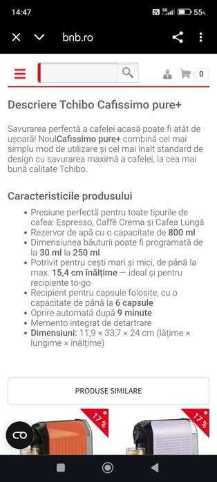 Espressor cu capsule TCHIBO