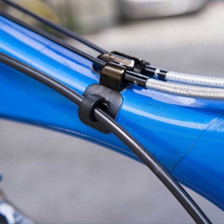 Set 6 cleme palstic suport ghidaj cabluri frână schimbator bicicleta C