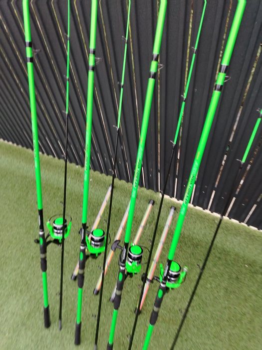 SET 4 Lansete carbon FEEDER Fl Aqua FORCE 3m + 4 Mulinete Qc 6000 7 ru