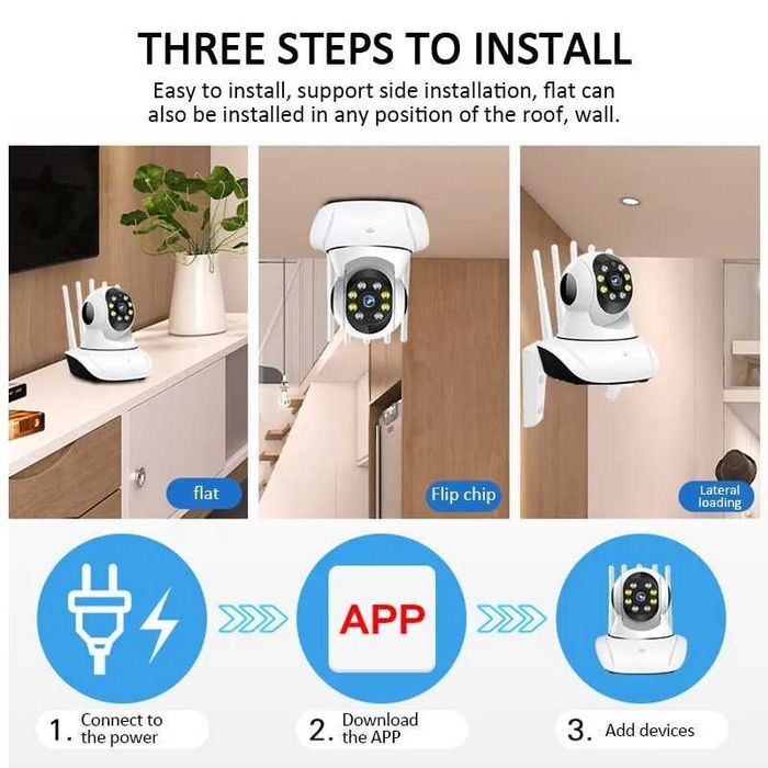 Baby monitor - camera supraveghere interior motorizata 4antene