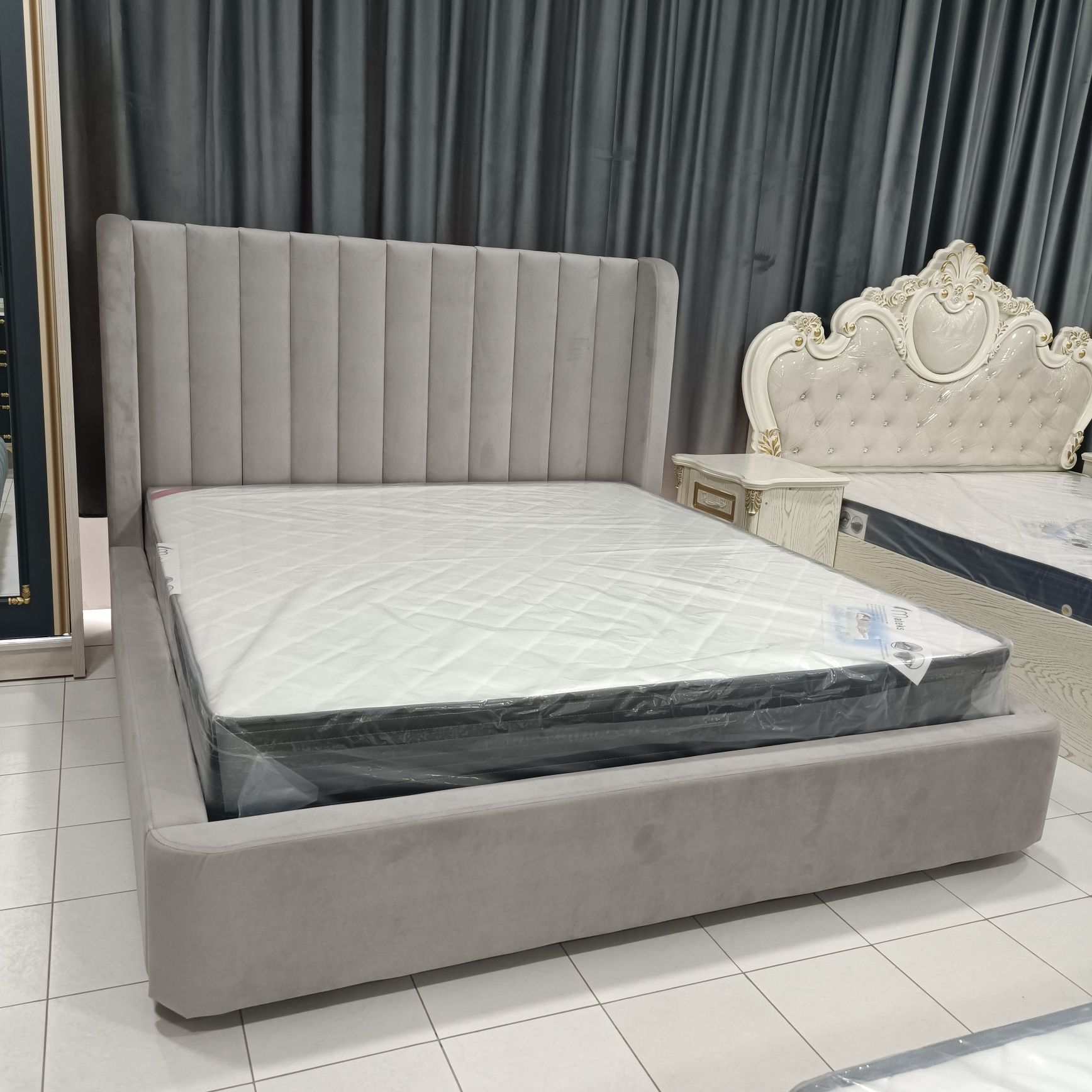 Двухспальня кровать мдф с подемным механизмом