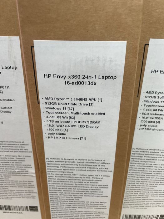 Hp Envy x360 16-ad0013dx Ryzen 5 8860HS/8gb/512gb/16.0” WUXGA IPS touc