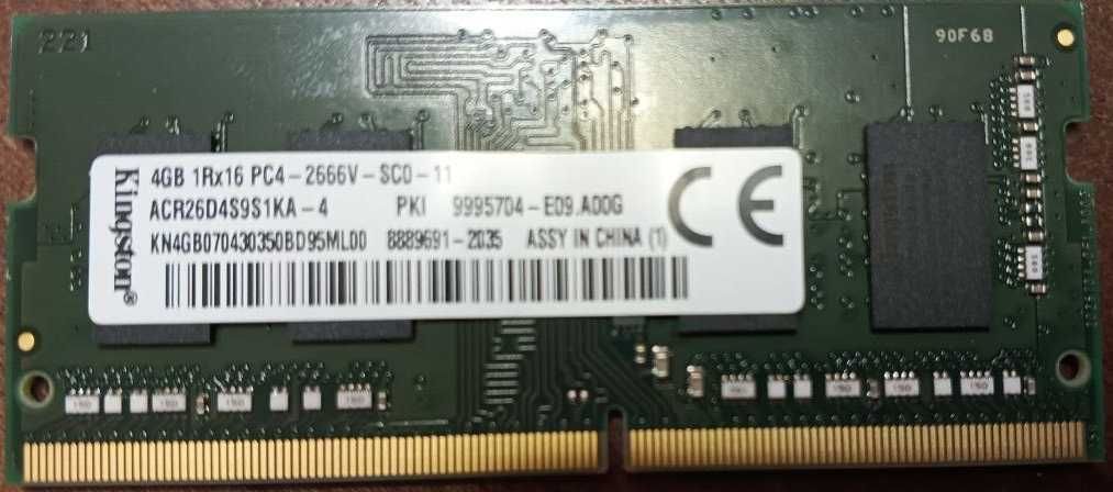 Память для ноутбука Kingston, DDR4, 4GB; серверная Samsung DDR3, 4GB