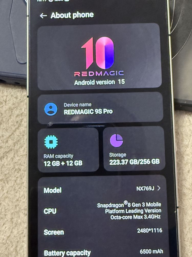 ZTE Nubia RedMagic 9S -256 GB / 12 + 12 GB Ram / Absolut Superb