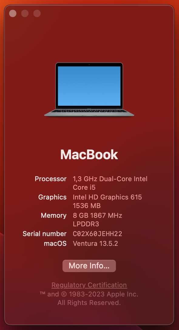 Mac Book 12" модел 2017 с 512 SSD