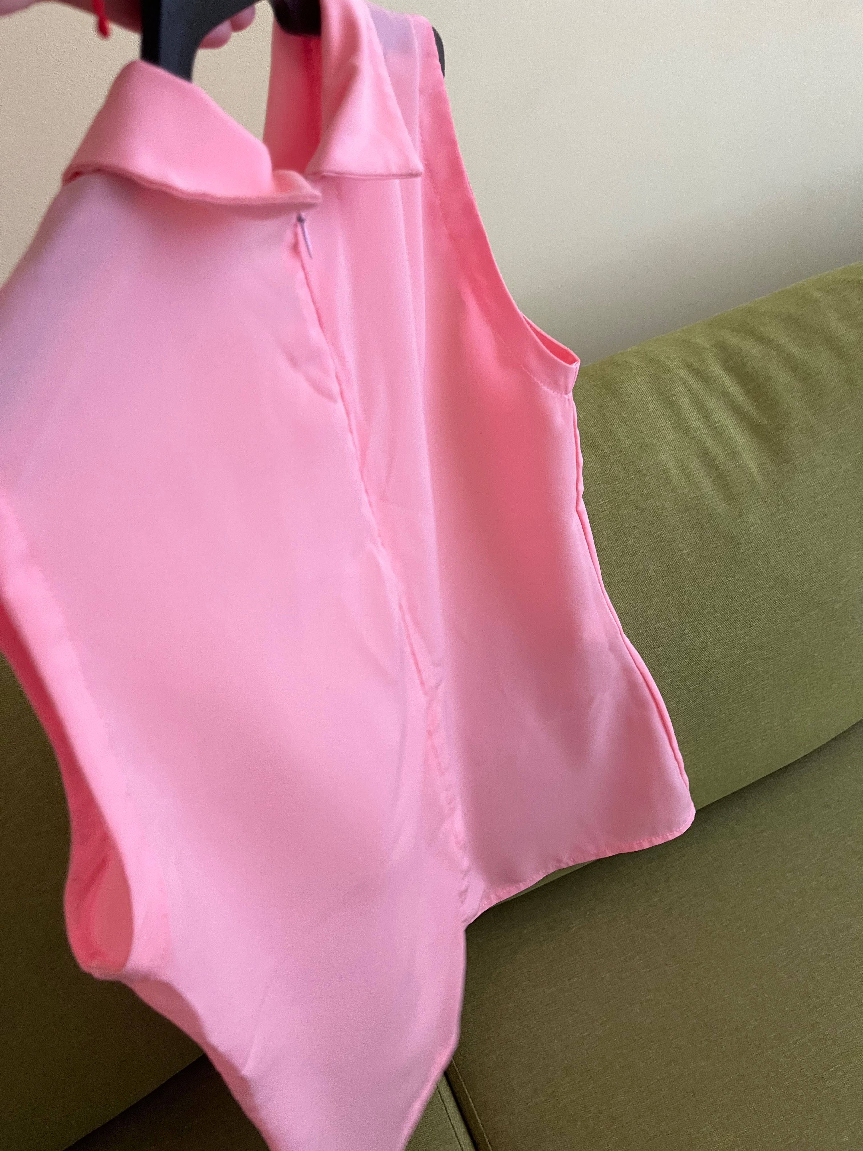 Розова блузка с якичка