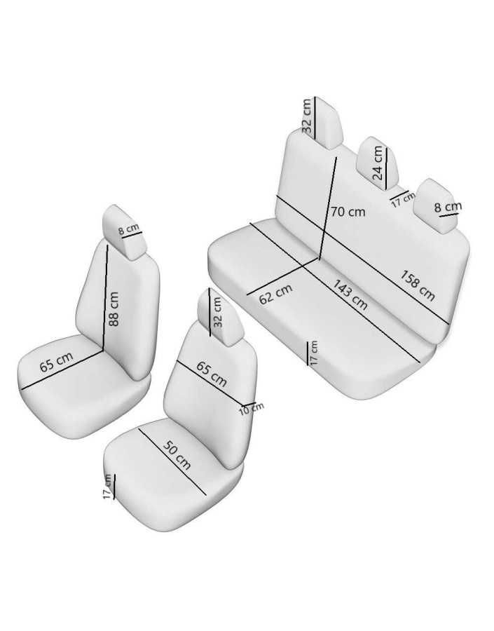 Set huse scaune Premium Lux (modelele compatibile in descriere)