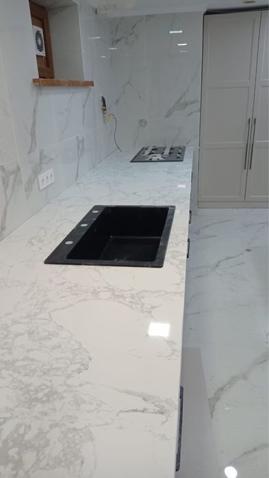 Искусственный камень для столешниц, подоконников и ступеней.