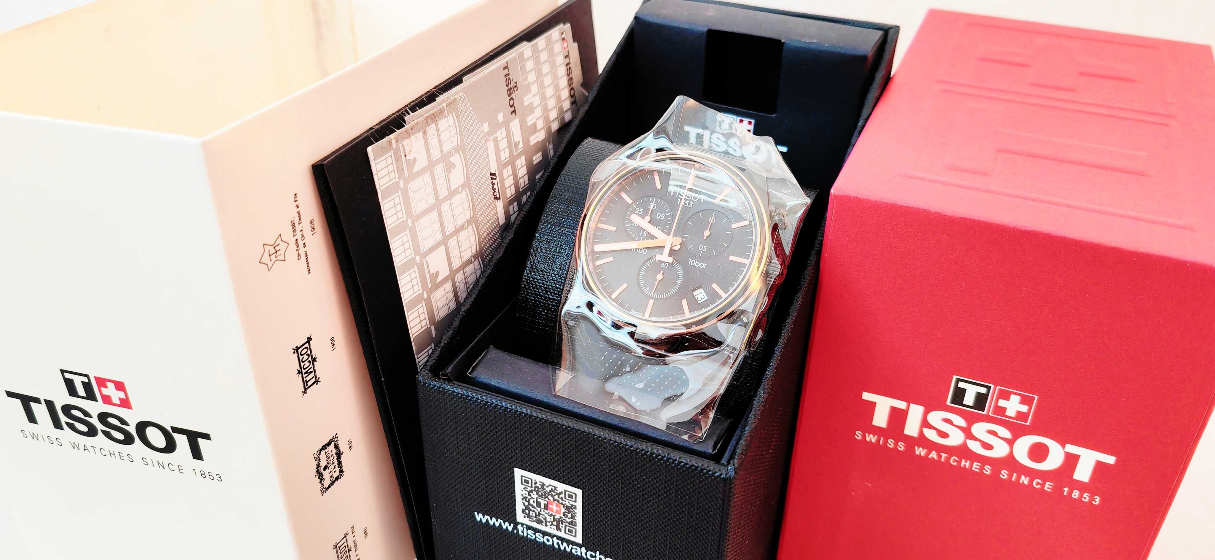 TISSOT PR 100 CHRONOGRAPH мъжки часовник чисто нов пълен комплект