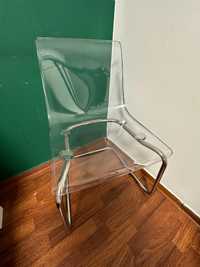 Vand scaun transparent de plastic / design modern