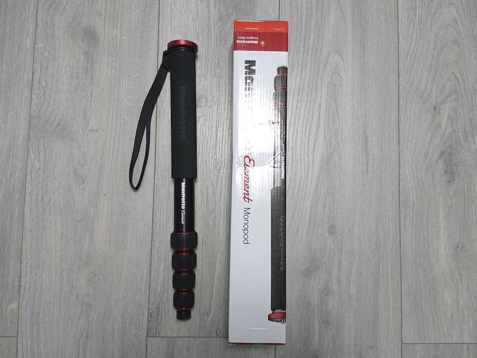 Set Manfrotto Element Monopod Red + Manfrotto Center Ball Head
