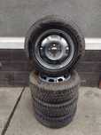 Vând Set Jante 4x100+Cauciucuri 175/70/13 M+S Golf 3 Import Germania