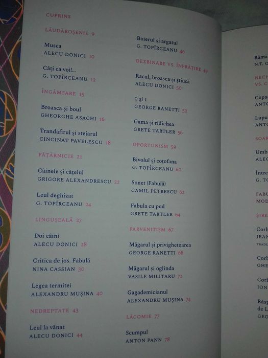 Fabule şi vorbe cu tâlc - ilustrații color, an 2021, stare impecabilă