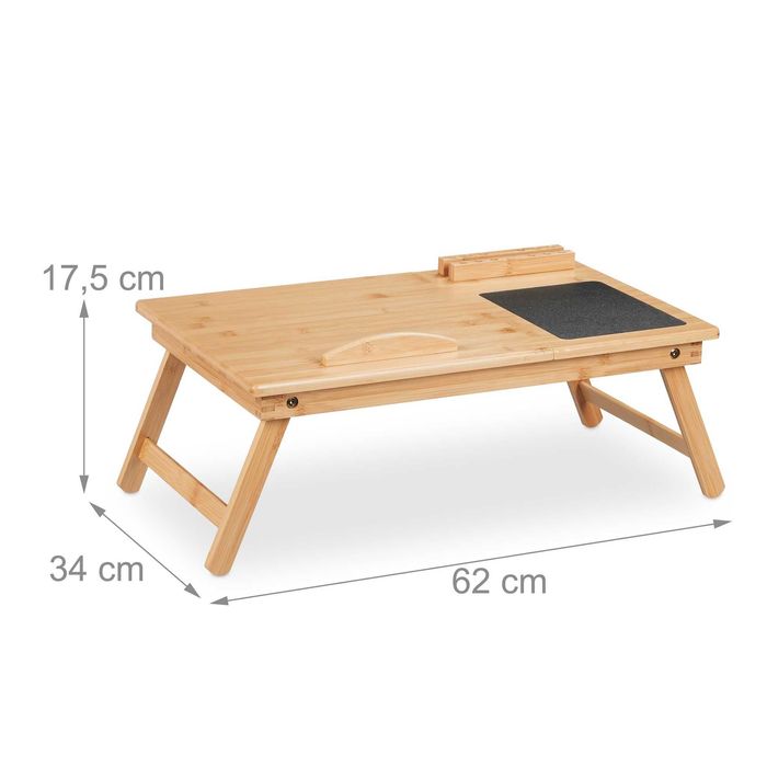 Masa pentru laptop bambus pliabila rabatabila sertar si suport mouse