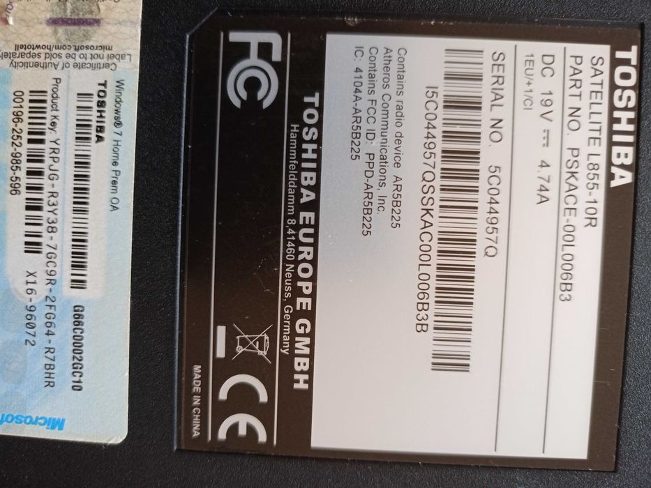 Toshiba Satellite L855-10R