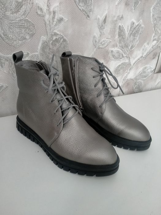 Зимние полуботинки кожаные.
