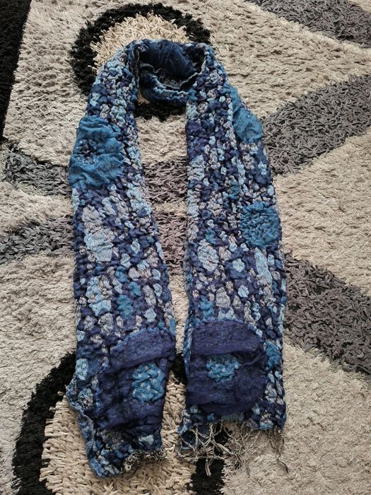 Eșarfă grosuță albastră
