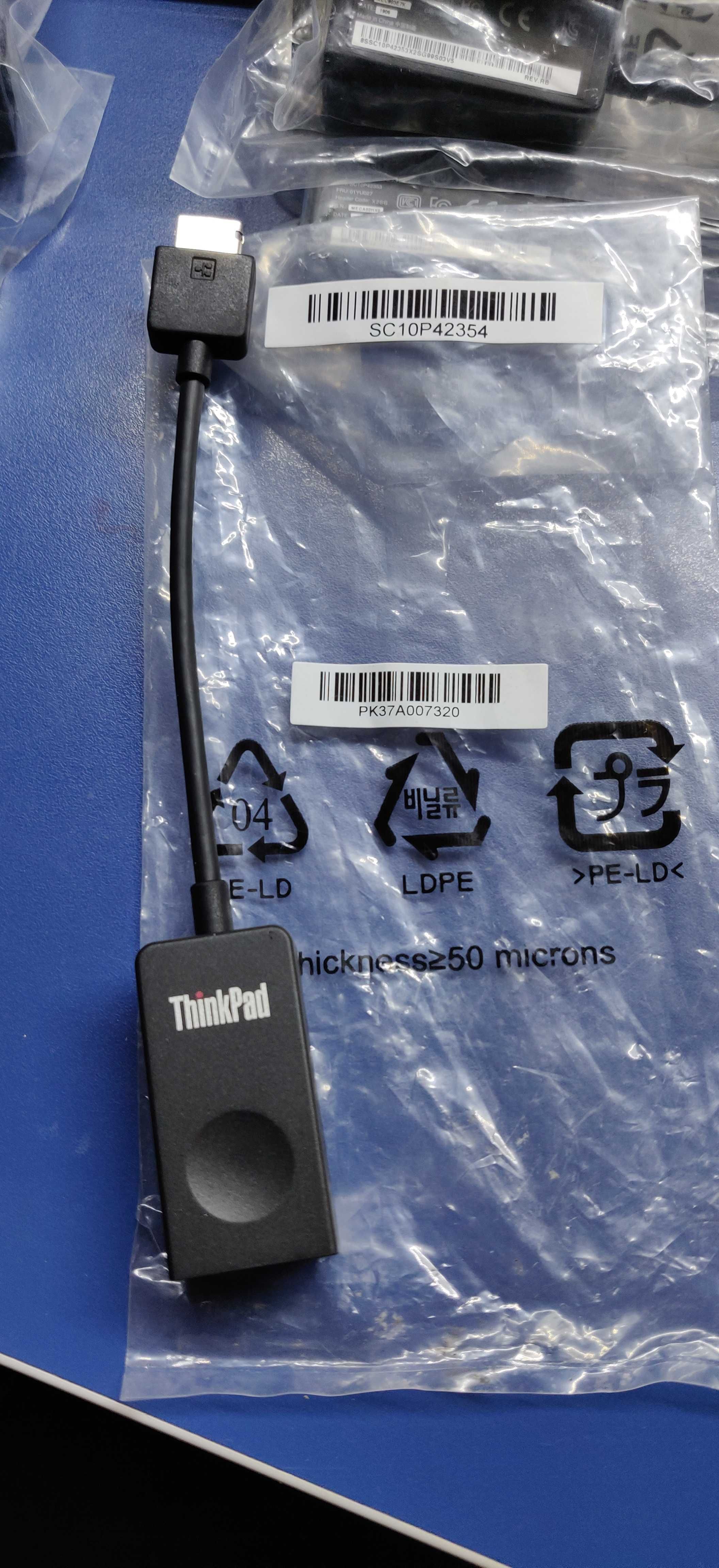 Adaptor placa retea RJ45 Lenovo ThinkPad + Cablu alimentare 4x90e53069