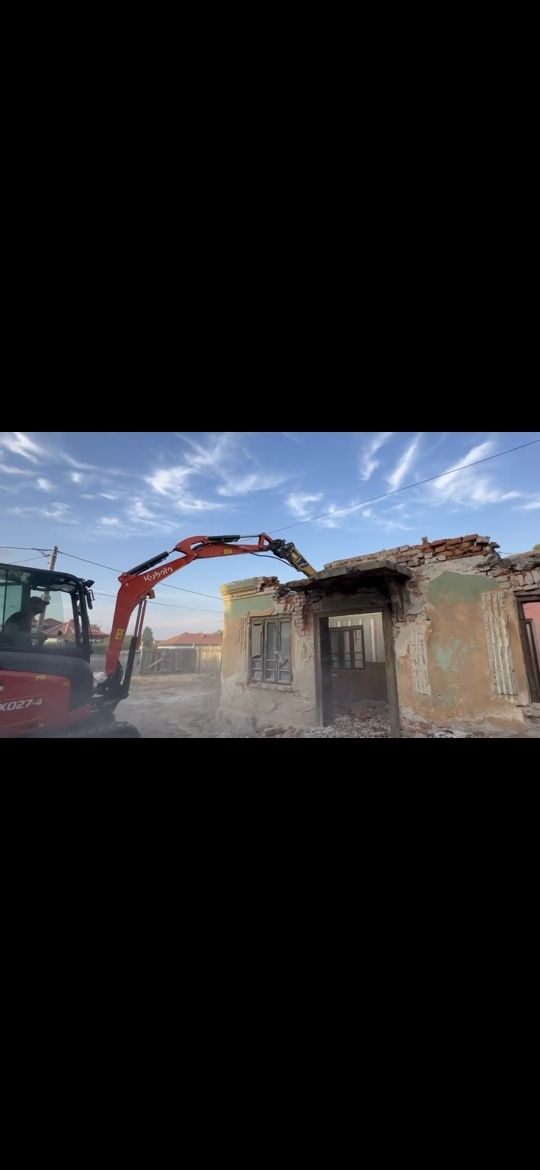 Miniexcavator , buldoexcavator ,bobcat  de inchiriat 24/7