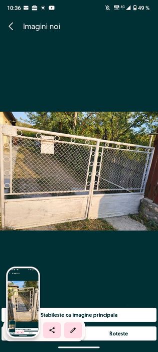 Vând poarta pietonala și poartă auto urgent