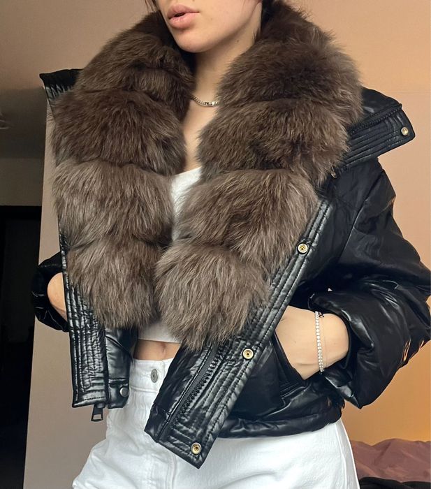 Geaca de fas cu blana naturala