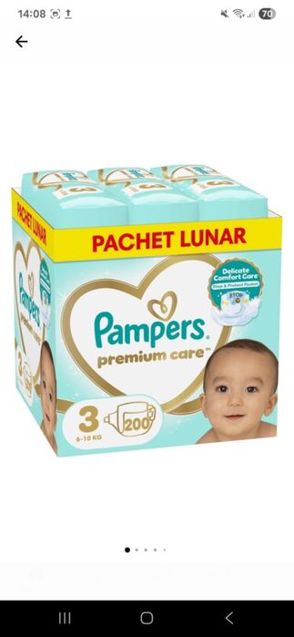 Vând Pampers premium sau pants 360° mărimea 2,3,4,5 și 6