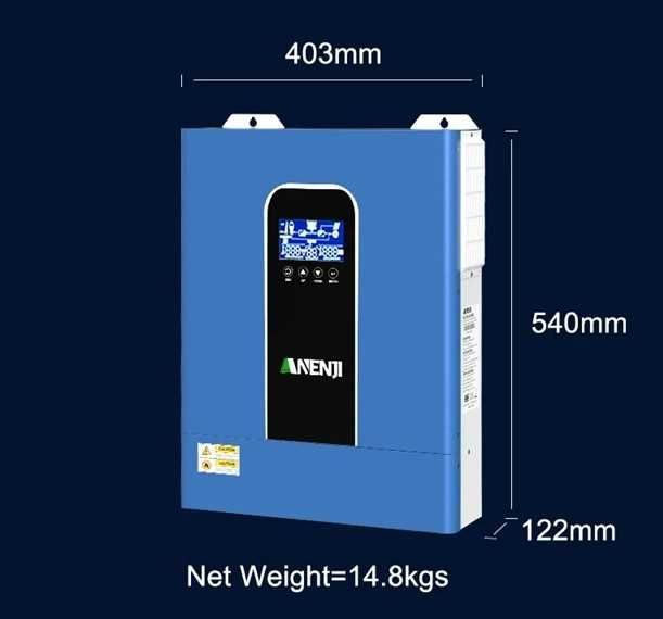 Invertor solar hibrid ANENJI 11KW 48V Sinus pur, WiFi, functie paralel