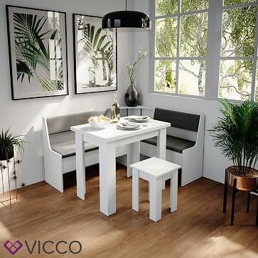 Vicco corner bench римска маса за хранене с табуретка