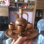 Дървен комплект чашки
