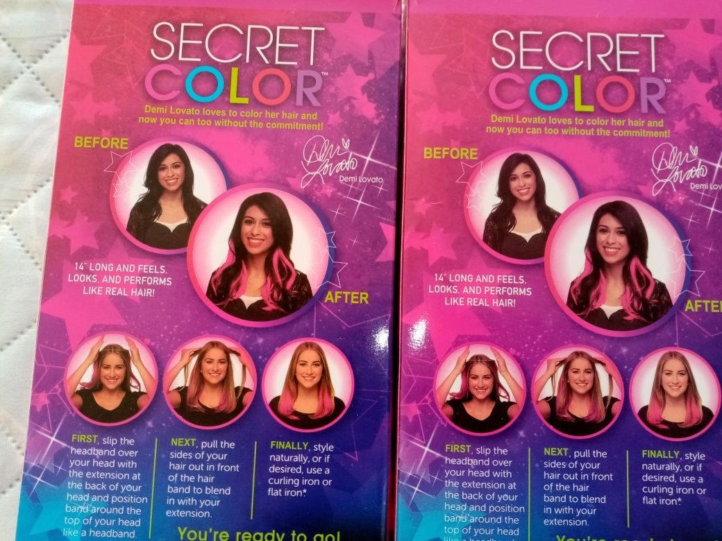 Продавам изкуствени кичури /Hair extensions Secret Color Demi Lovato