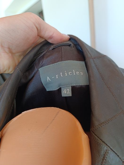 Geacă scurtă de piele naturală moale 42