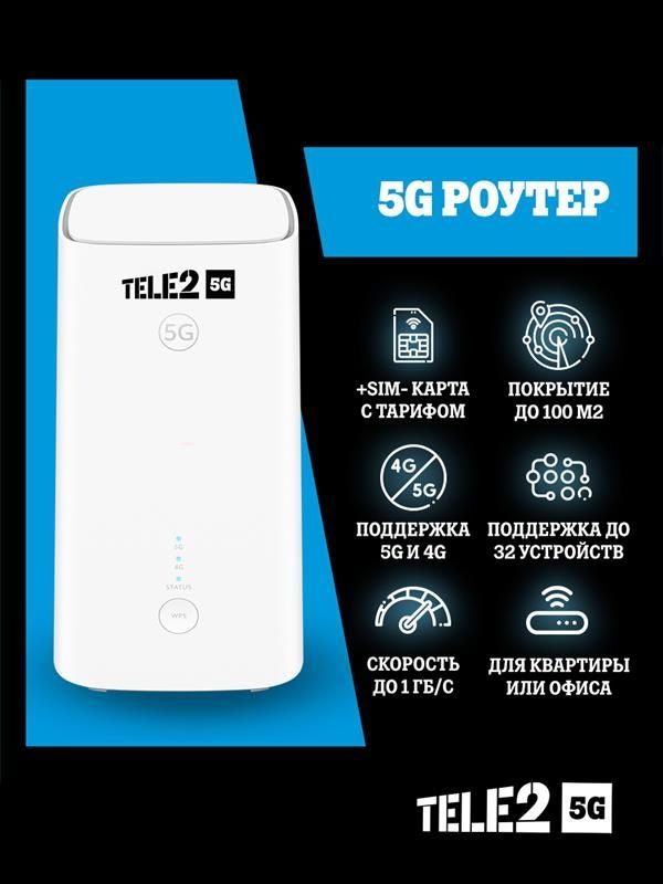 Wi-Fi роутер TELE2 5G H155-380