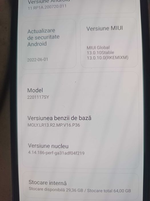 Xiaomi Redminote 11 -memorie interna 64 GB, octacore 6+1 GB RAM