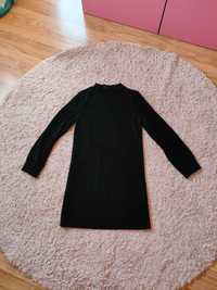 Малка Черна рокля от рипсено кадифе S, 158-164 см