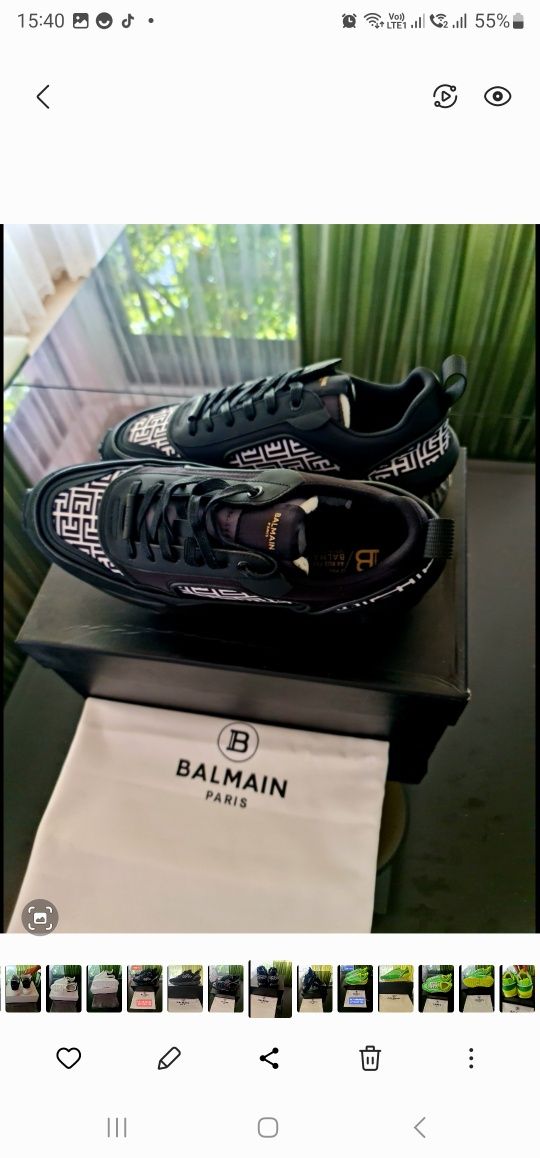 Adidasi / sneakers Balmain Low Top Racer, marimea 43