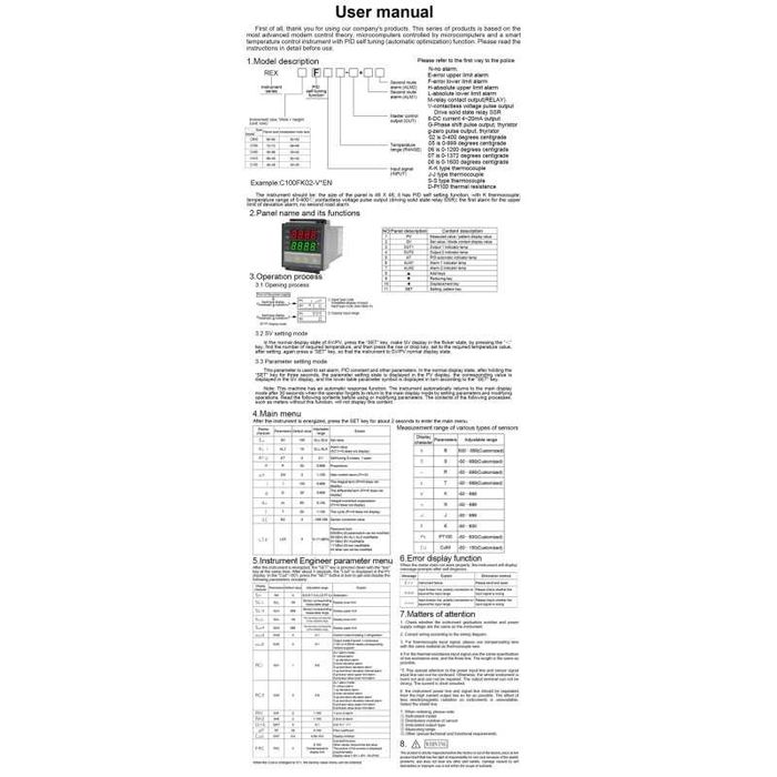 Controler de temp dig,400⁰C, 220V,iesire releu Solid State(SSR)-REX