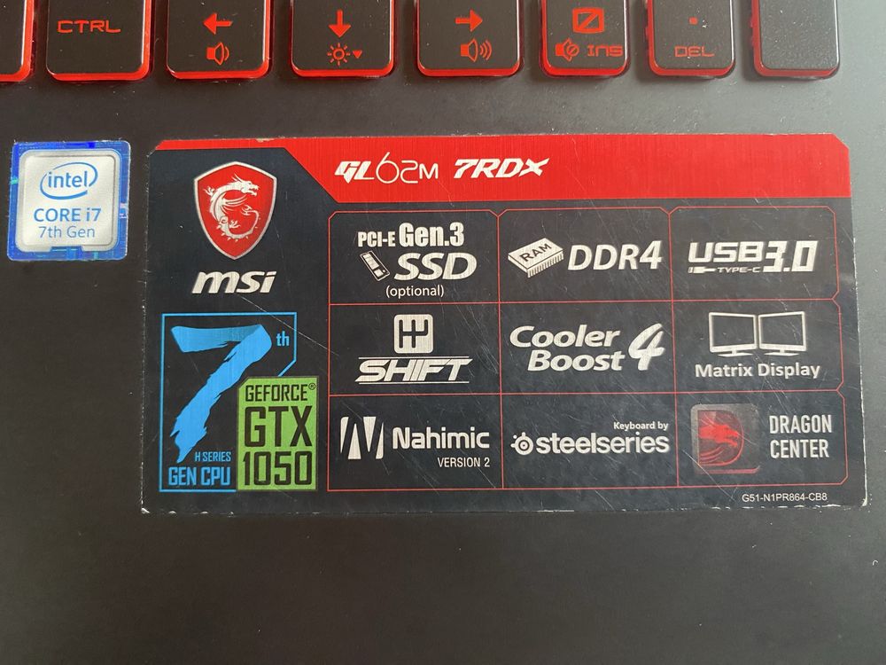Laptop Gaming MSI GL62M 7RDX
