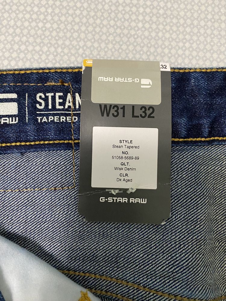 НОВИ ОРИГИНАЛНИ Мъжки Къси Дънки G-star raw Stean Tapered W31/L32