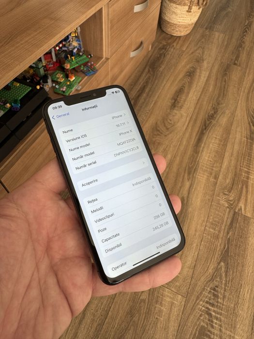 iPhone X grey,memorie 64Gb, baterie 100%, husa, cablu,frumos
