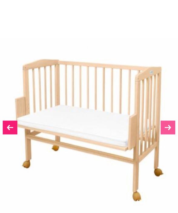 Pătuț co-sleeping Waldin 2 în 1 cu saltea cocos