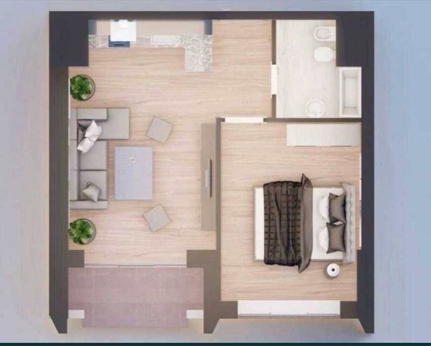 Bobur residence квартира 2-х комнатная ст.. 42,6м2 .