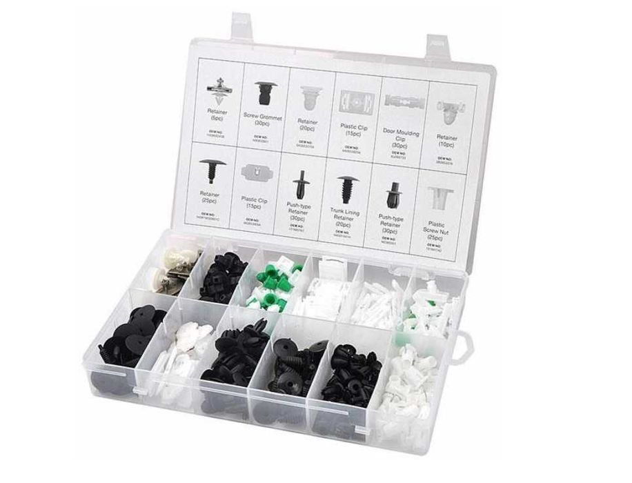 Крепежни елементи и щипки за VW кутия - 255 бр.