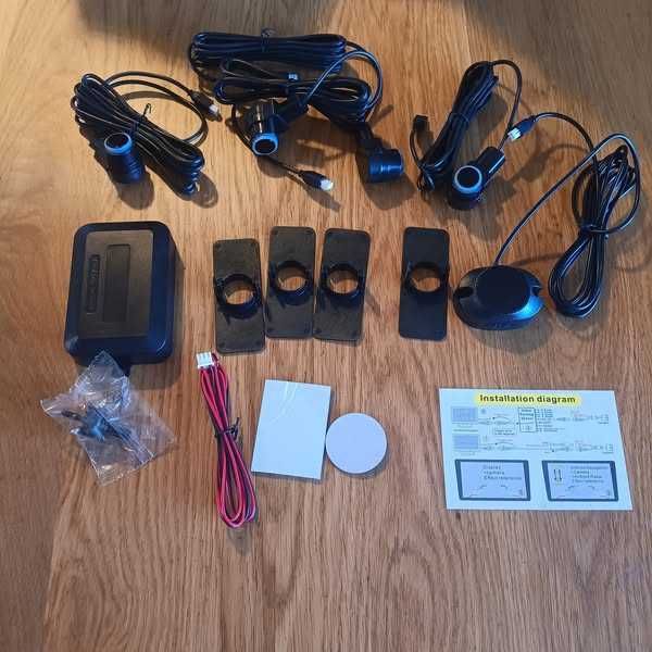 Паркинг сензори за кола с 4 ултразвукови датчика, със зумер