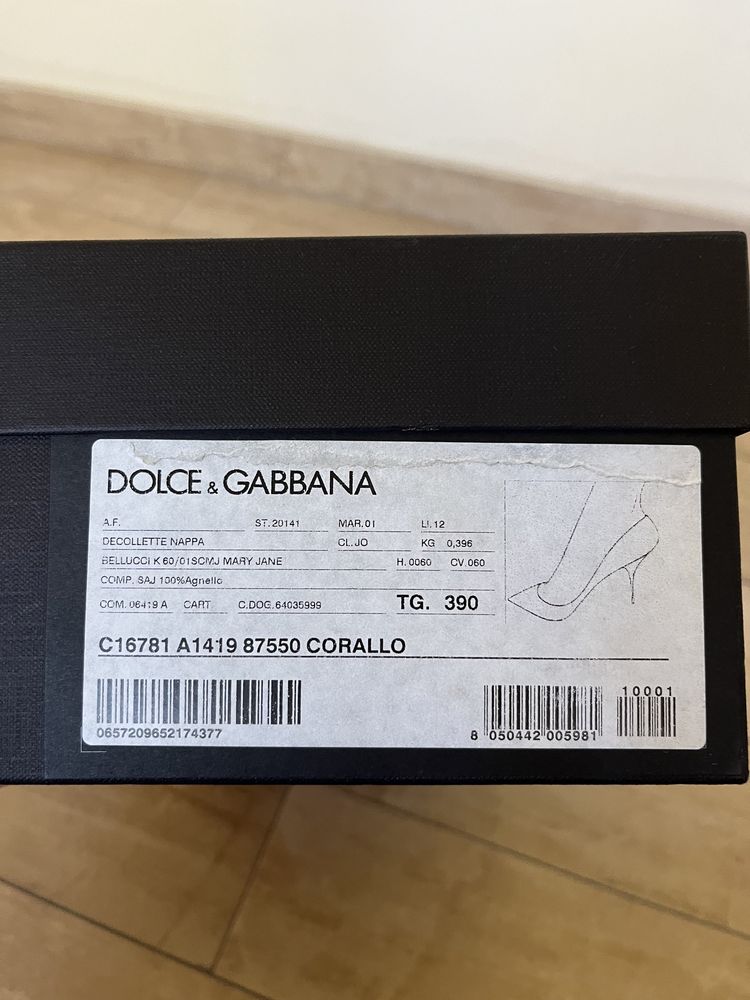 Dolce & Gabbana, pantofi din piele, marimea 39