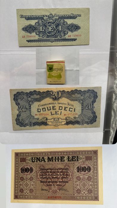 Vand 3 bancnote+cadou un pachet sigilat de tigari de Timisoara