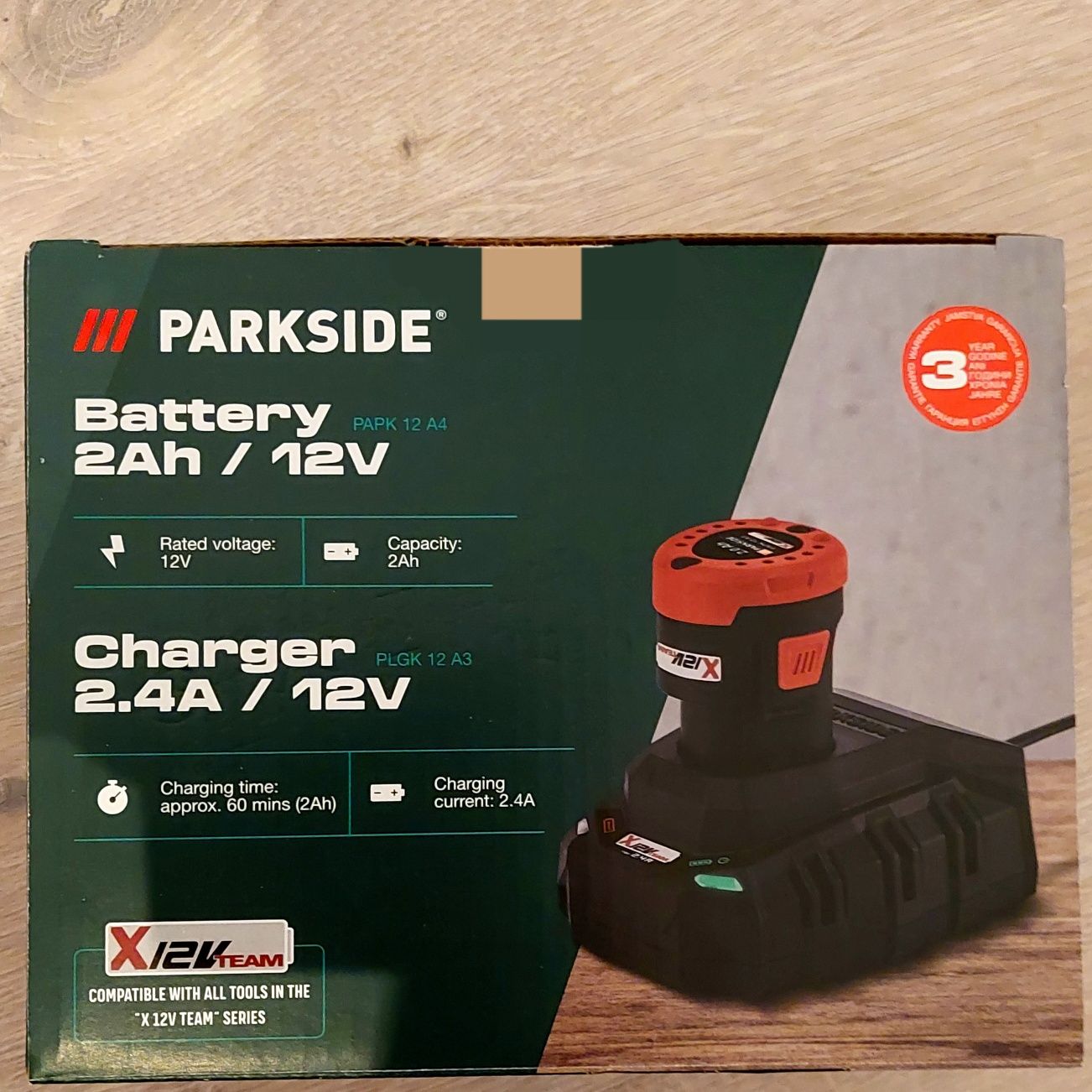 Incarcator baterie acumulator Parkside 12V 4Ah și 2Ah sigilat