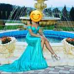 Rochie paiete verde turcoaz lungă
