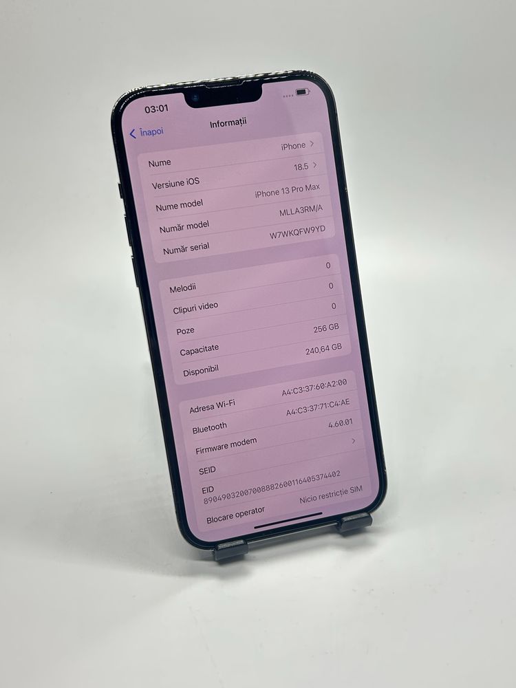 iPhone 13 PRO MAX 256Gb, - Stare IMPECABILA + Garantie