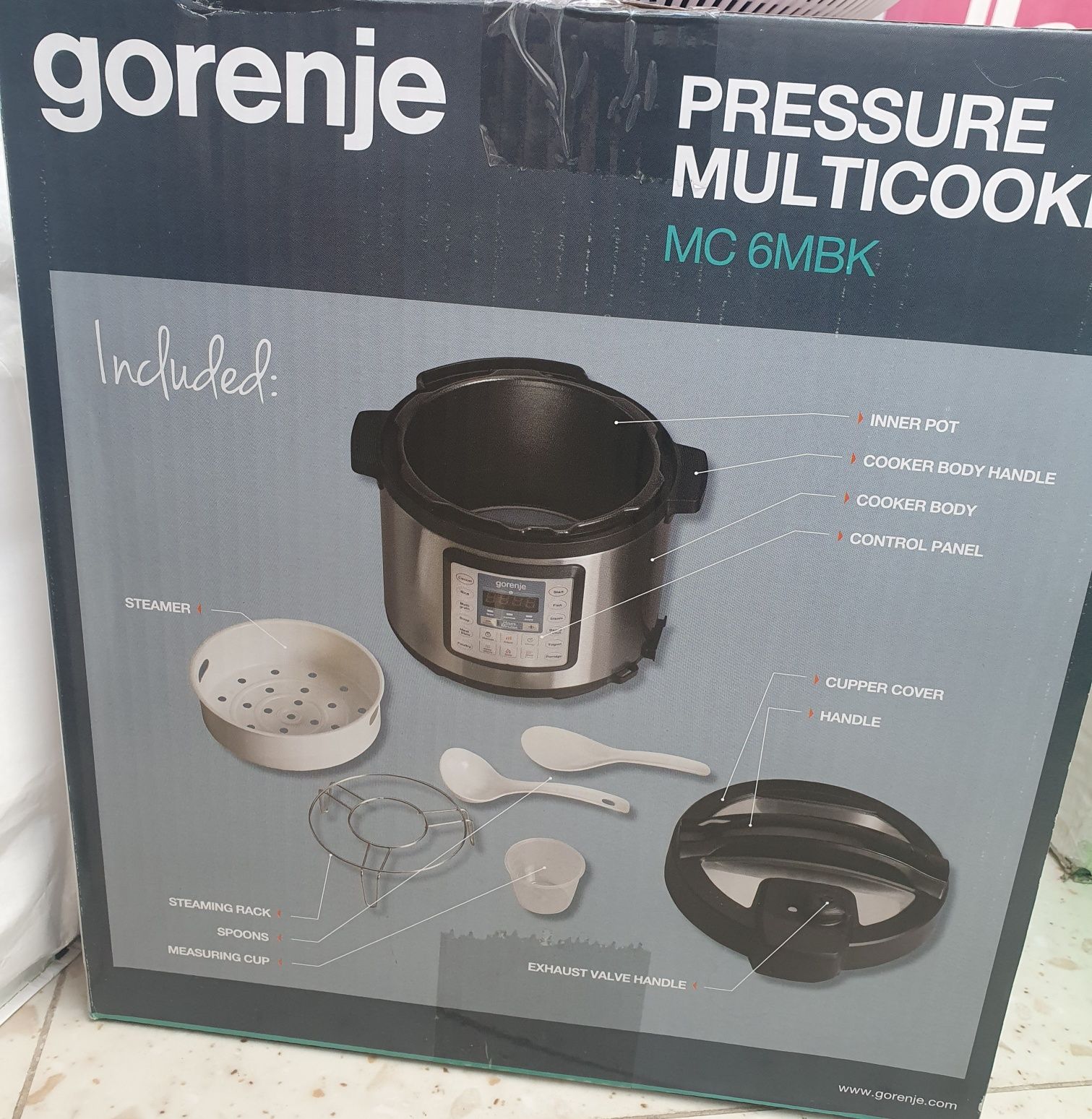 NOU cu Garantie 2 ani! Multicooker GORENJE MC6MBK, 6l, 1000W, 15 progr